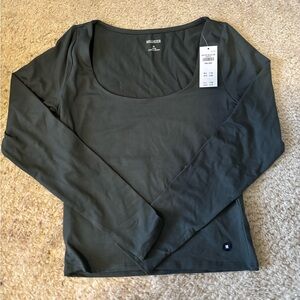 Hollister Women's Long Sleeve Top - Dark Green
